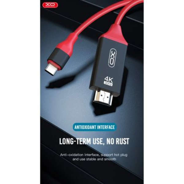 XO Type-C to HDMI 4K Connector Cable  Red - GB005
