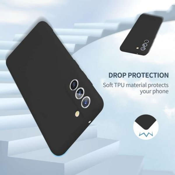MXM Liquid Silicone Cover With Camera Cut-Out For Samsung Galaxy S21 FE - Black