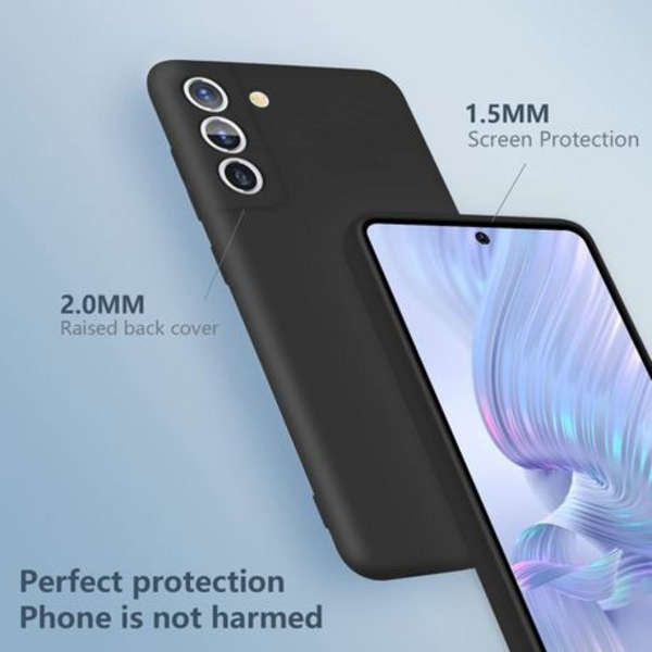 MXM Liquid Silicone Cover With Camera Cut-Out For Samsung Galaxy S21 FE - Black