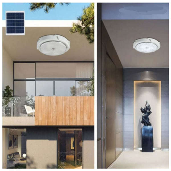 100W Round Solar Ceiling Light With Solar Panel