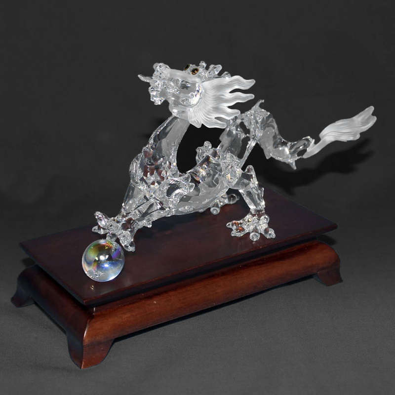 Swarovski Dragon On Wooden Plinth 238202