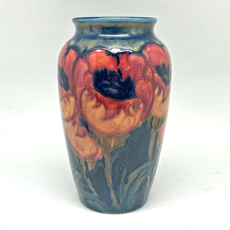 Fantastic Big Poppy William Moorcroft Vase C1920