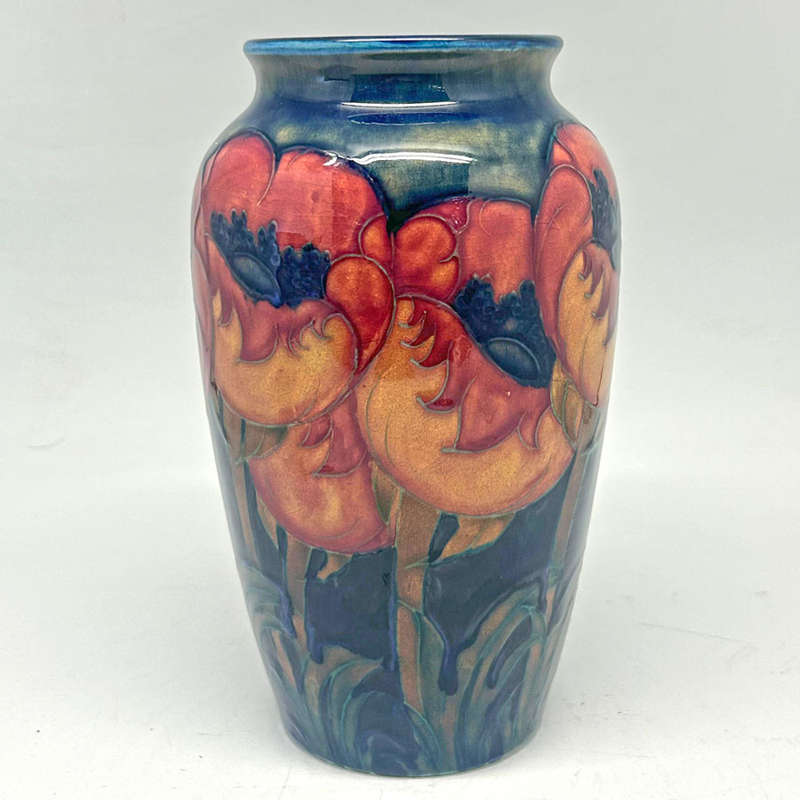 Fantastic Big Poppy William Moorcroft Vase C1920