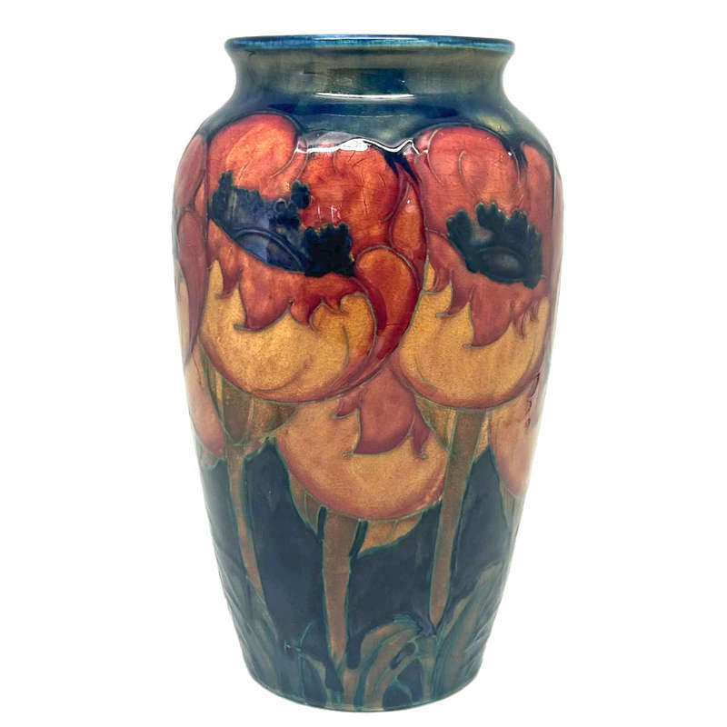 Fantastic Big Poppy William Moorcroft Vase C1920