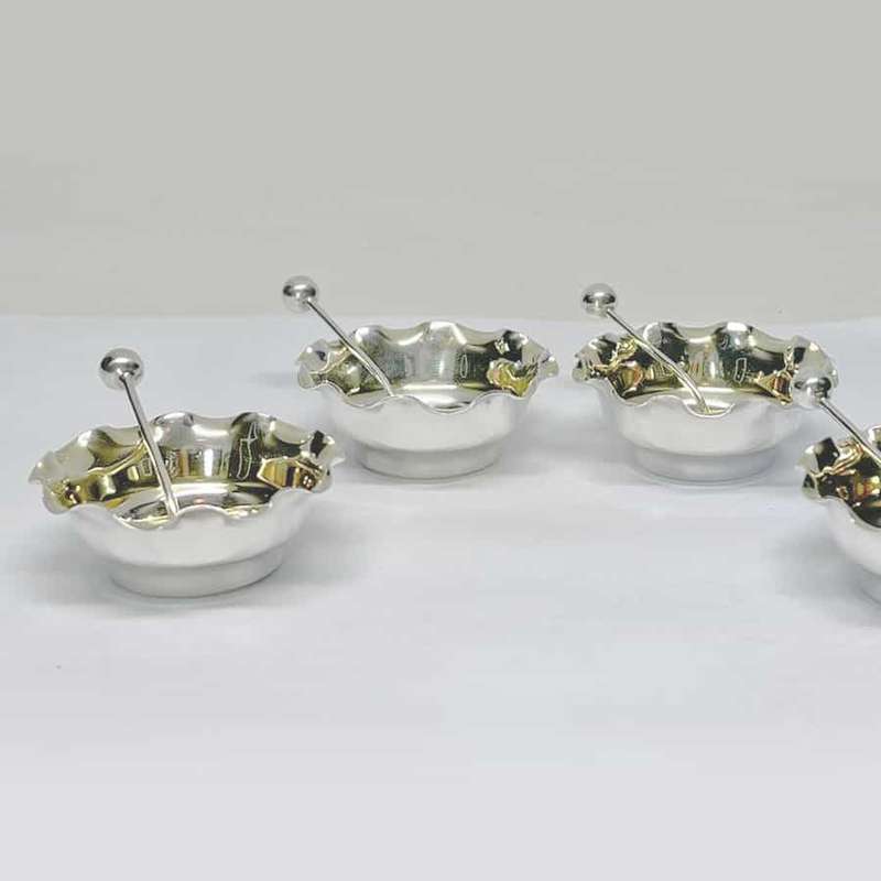 Hallmarked Silver Boxed Set Of  Salts Sheffield  1904