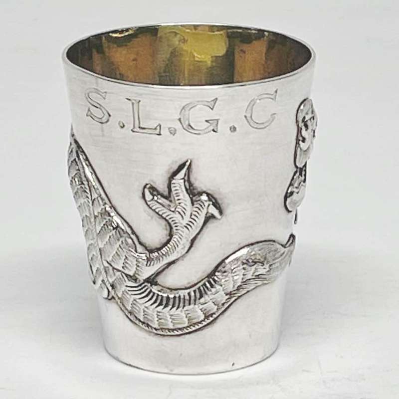 Chinese Sterling Cumshing 19th Tot Beaker