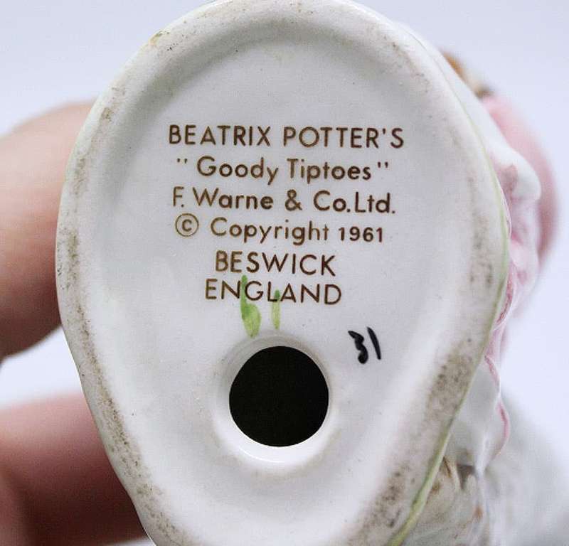 Beswick Beatrix Potter Goody Tiptoes Figurine