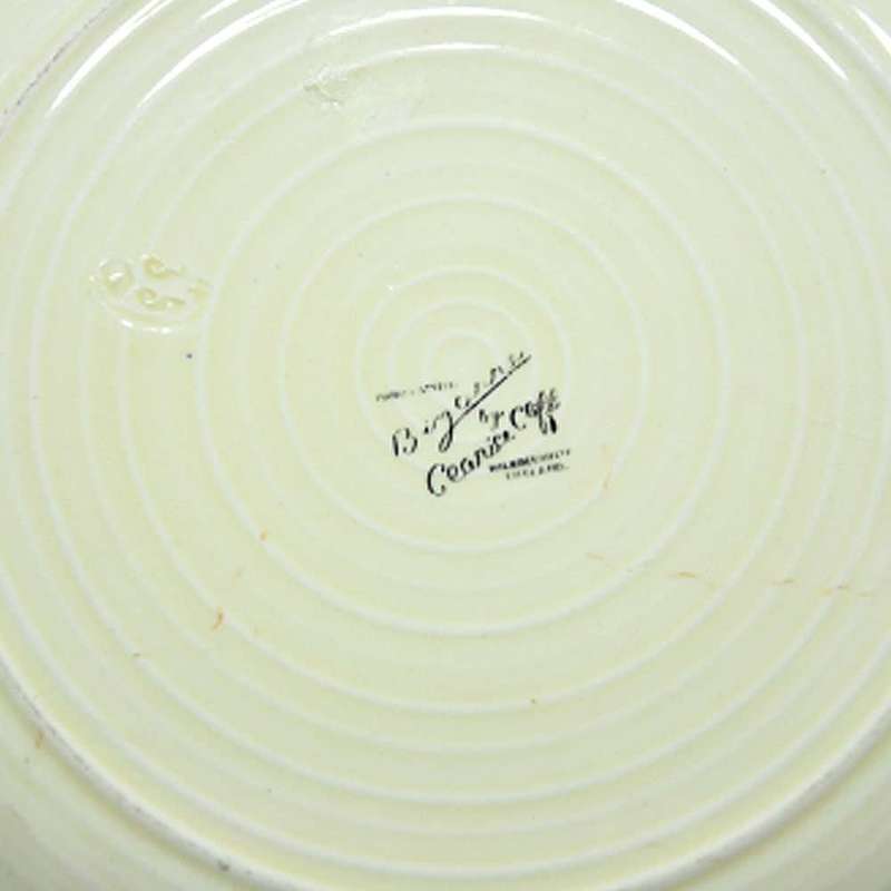 Clarice Cliff Bizarre Aura Green Pattern Plate