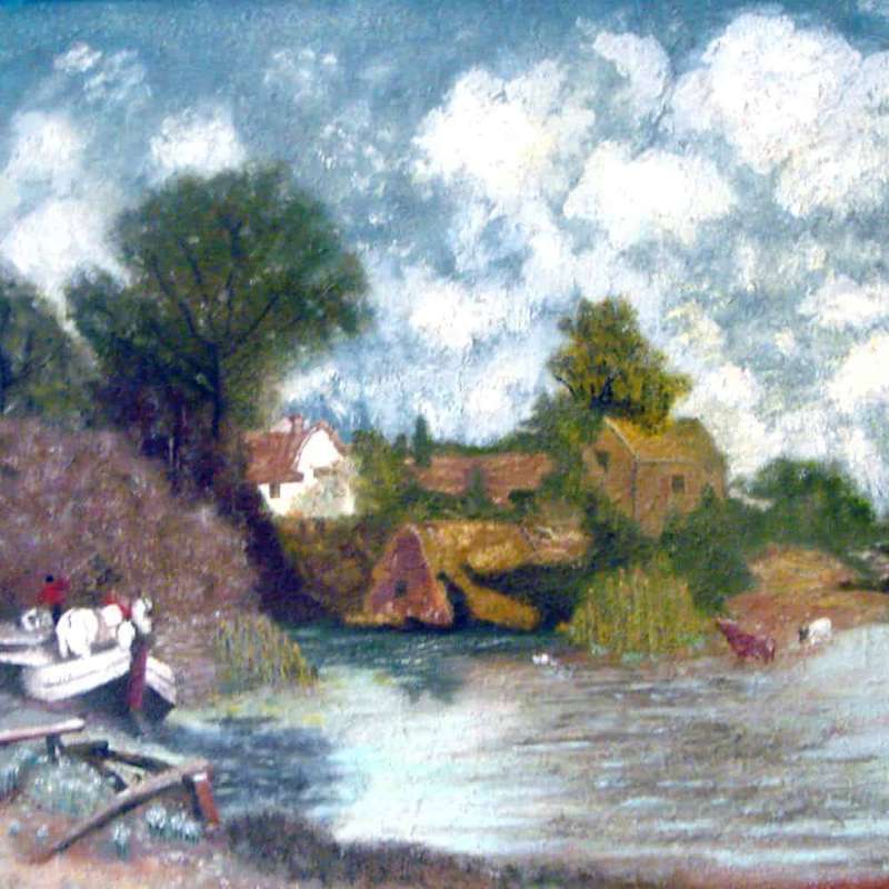 E W Podesta Village Scene