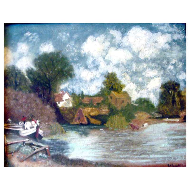 E W Podesta Village Scene