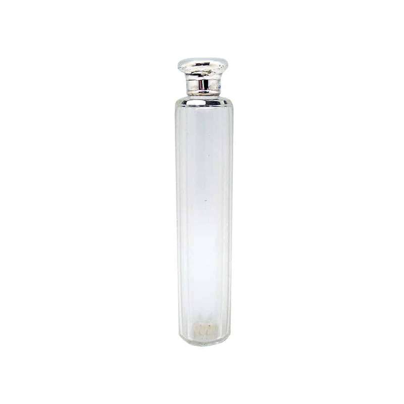 English Hallmarked Silver & Glass Toiletry Bottle  London 1880