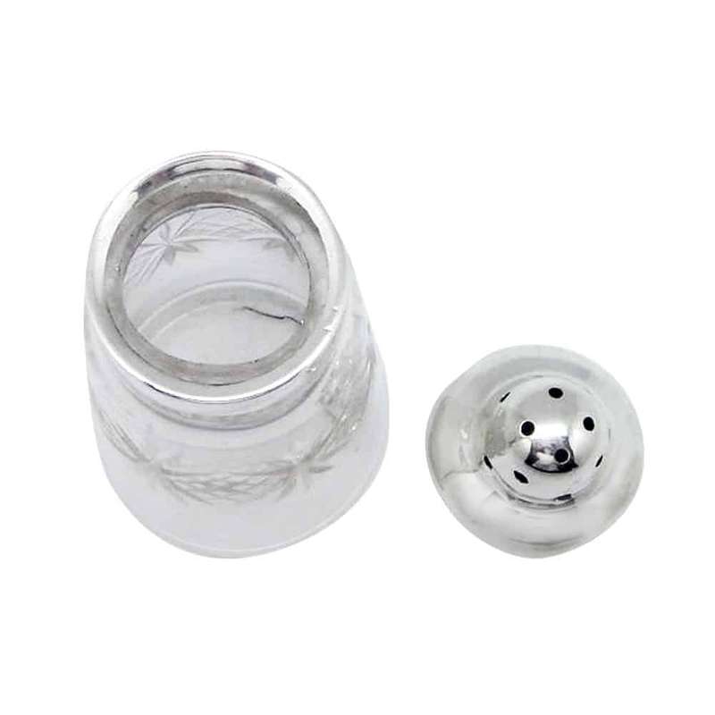 English Hallmarked Silver and Cut Glass Sugar Shaker  London in 1915