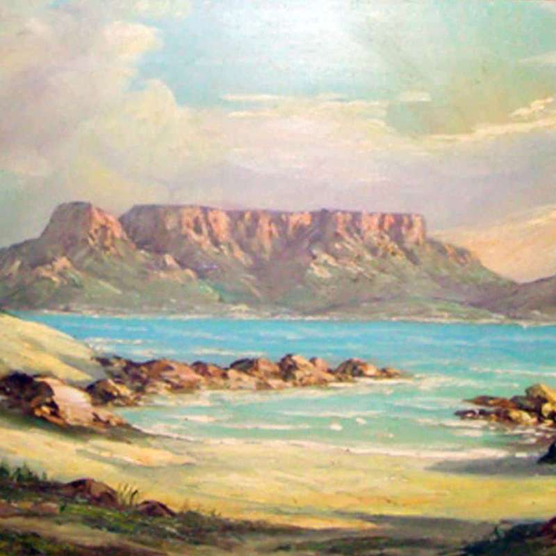 John L Faurie  Cape Seascape Oil on Board