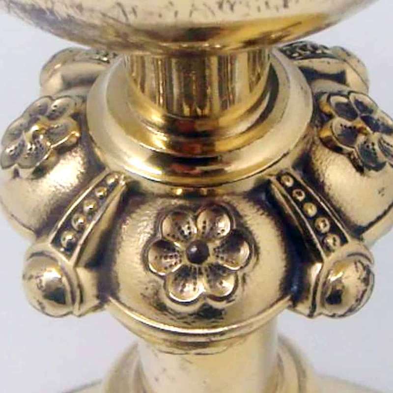 Hallmarked Gilded Silver Chalice with Enamel in the Cross