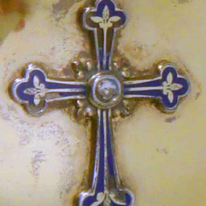 Hallmarked Gilded Silver Chalice with Enamel in the Cross