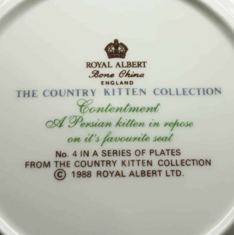Royal Albert Contentment Kitten Plate
