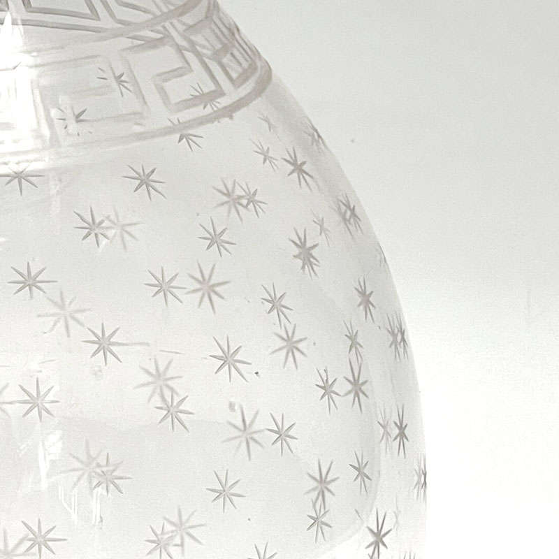 Edwardian Acid Etched Glass Decanter C1910