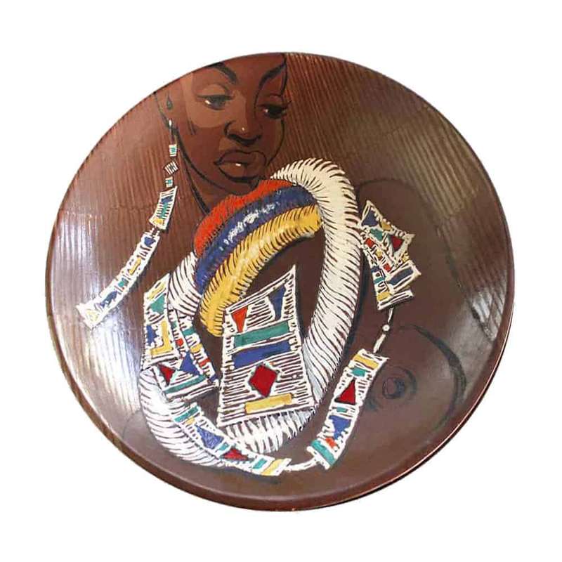 Rare Once Off Large Kalahari Charger of Woman C1950