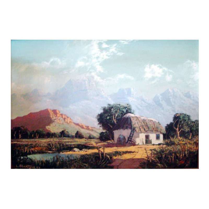 Lesley Albertyn Country Cottage with Mountainous Landscape