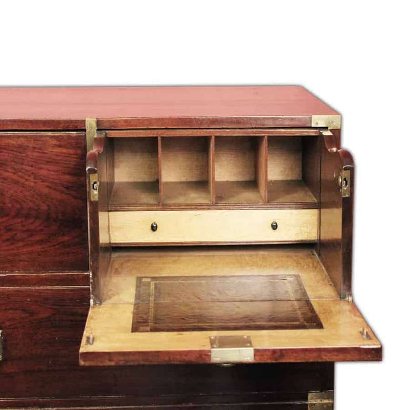 Rare Victorian Teak Secrétaire Chest