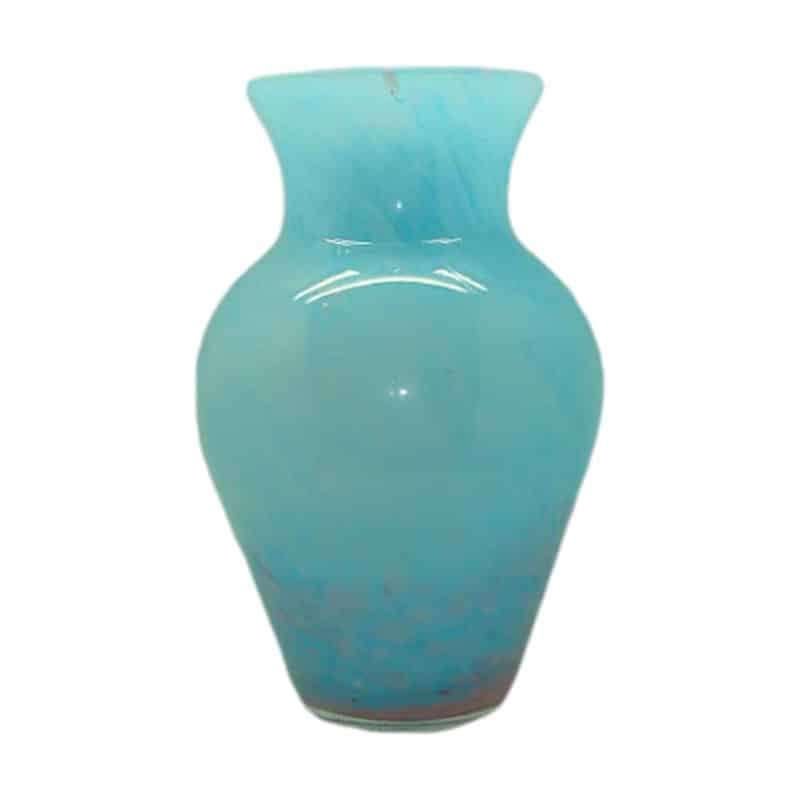 Murano Light Blue Glass Vase