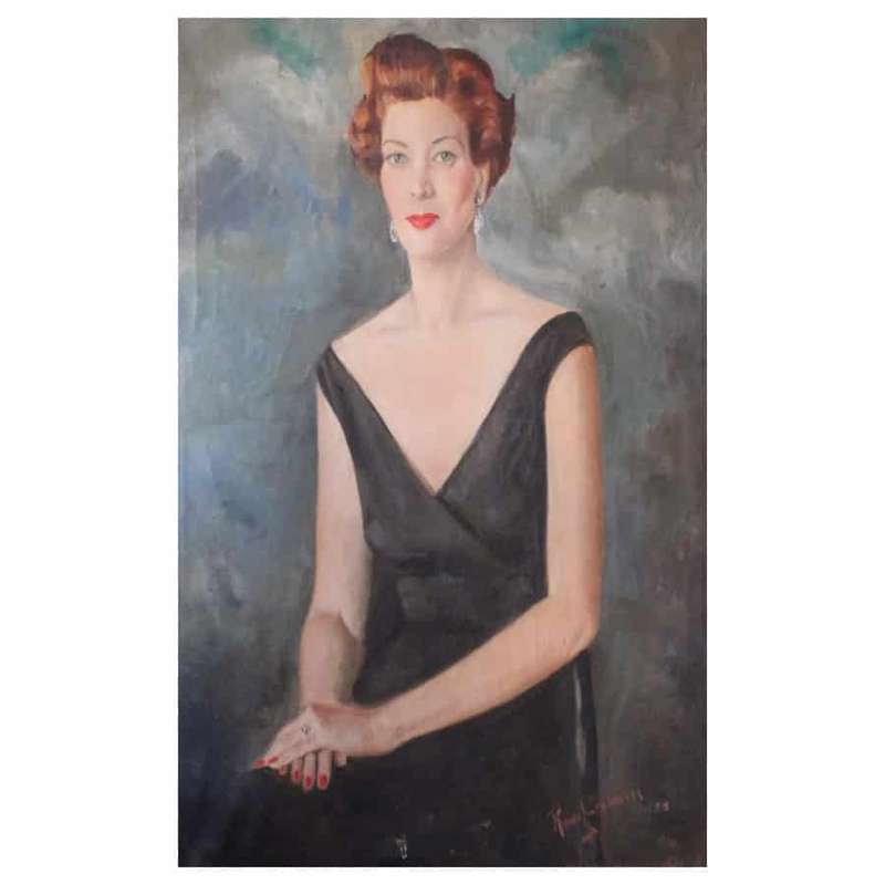 Renee Grusiner  Portrait Of A Lady In Black