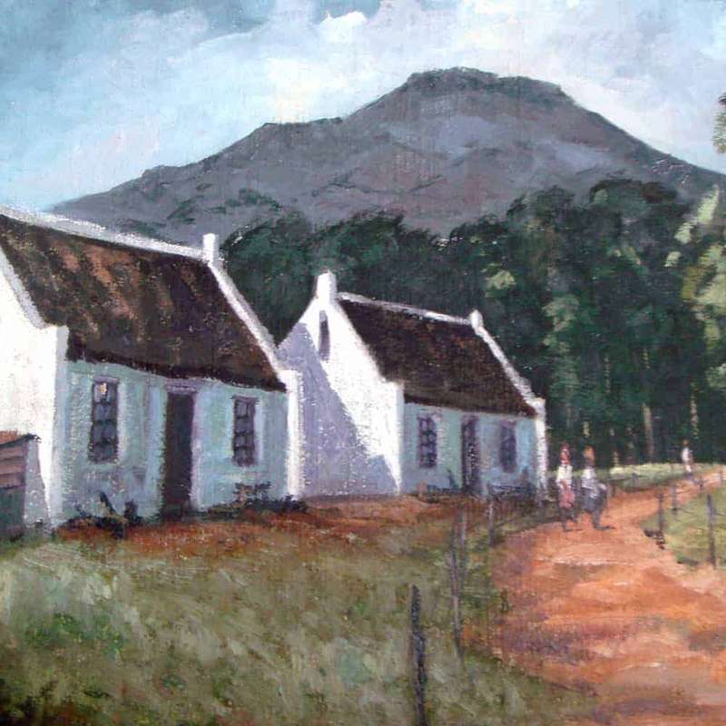 Roger Webster Two Cape Cottages Scene