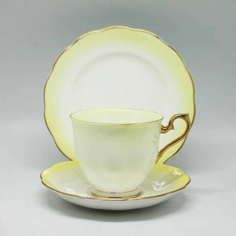 Royal Albert Yellow Harlequin Pattern Trio