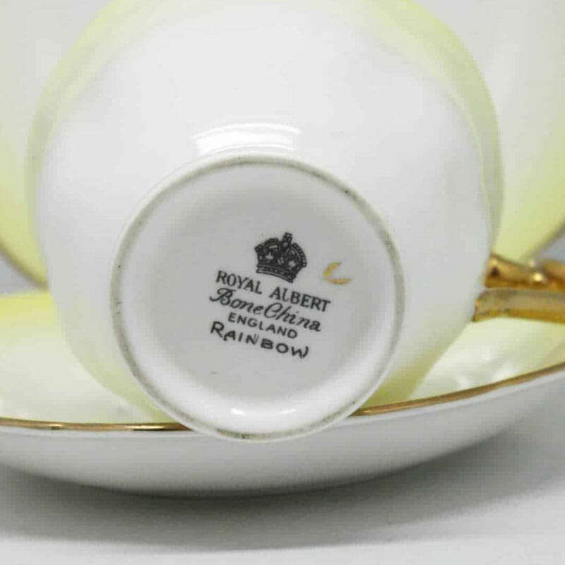 Royal Albert Yellow Harlequin Pattern Trio
