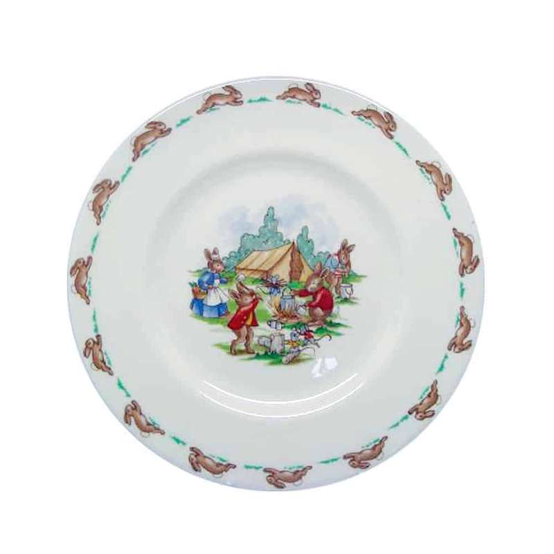 Royal Doulton Bunnykins Campsite Scene  Plate