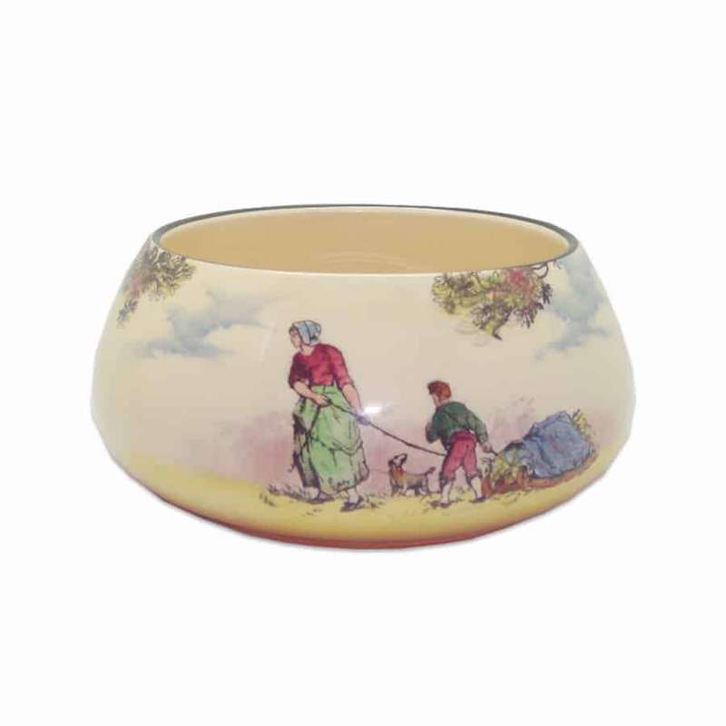 Royal Doulton Gleaners Old English Scene Rose Bowl
