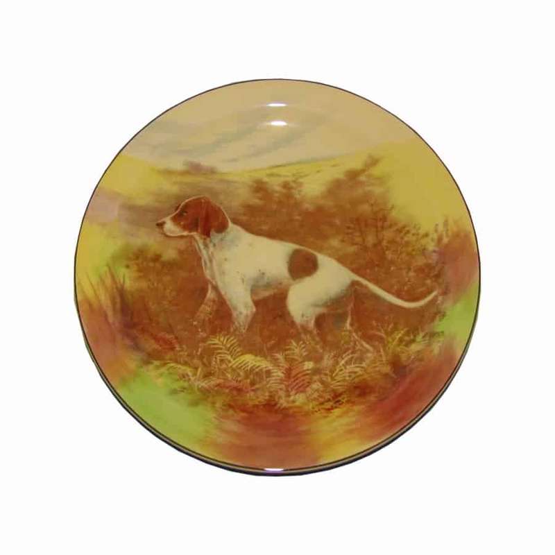 Royal Doulton Hunting Dog Scene Rack Plate