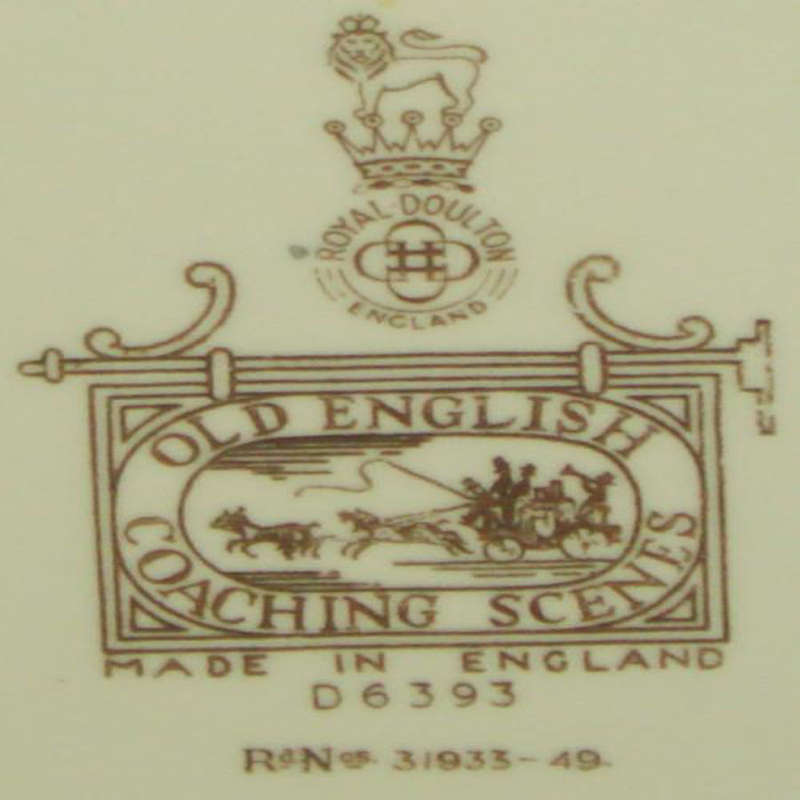 Royal Doulton Old English Coaching Scene Plate D6393