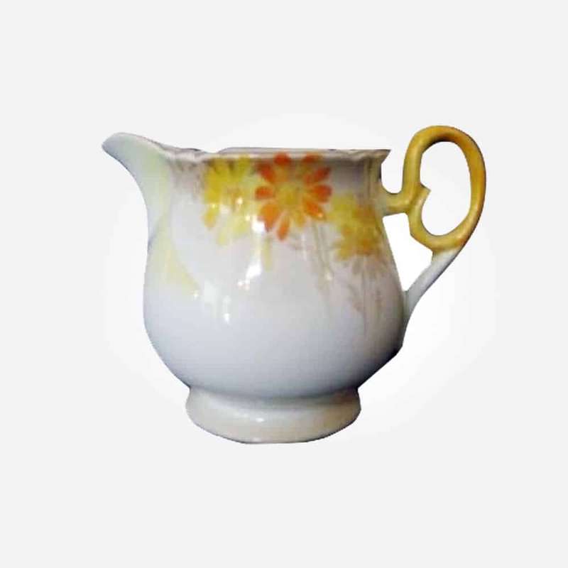 Shelley Orange and Mustard Flowers Tea Milk Jug E12472