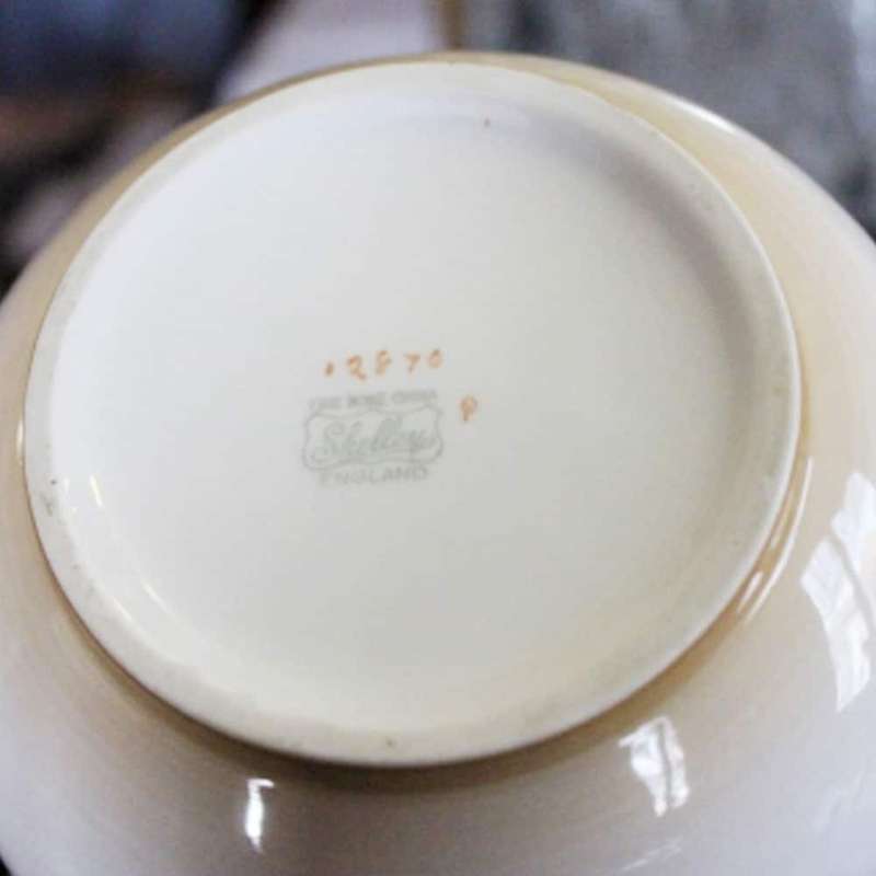 Shelley Brown Swirls Pattern Brown Tea Pot