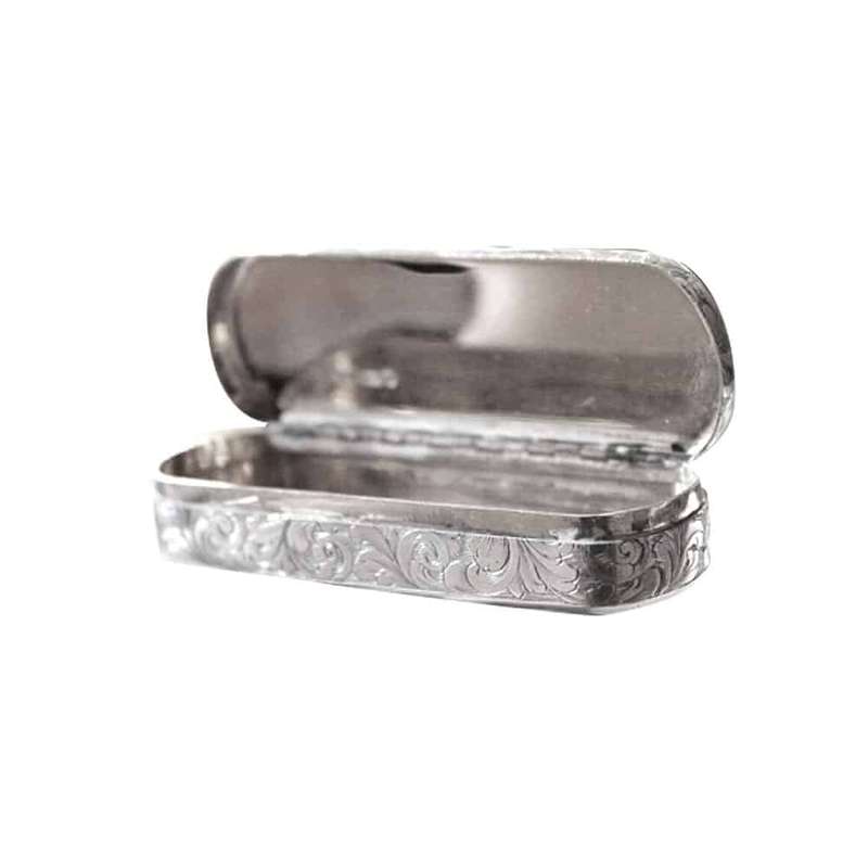 Victorian Hallmarked Silver Snuff Box Birmingham 1886