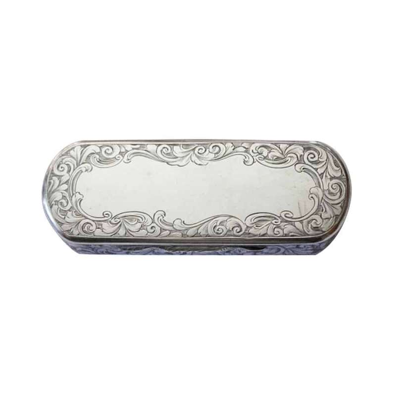 Victorian Hallmarked Silver Snuff Box Birmingham 1886