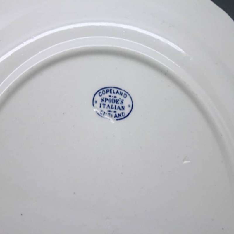 Copeland Spode Blue Italian Pattern Snack Plate Blue Marking