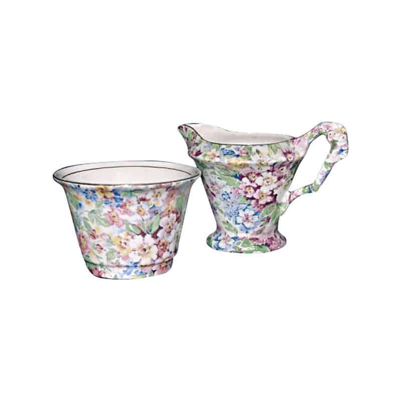 James Kent Apple Blossom Milk and Sugar Bowl