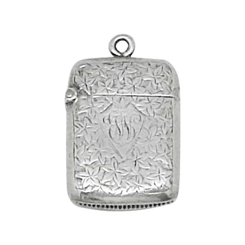 Hallmarked Silver Vesta Case Birmingham 1902