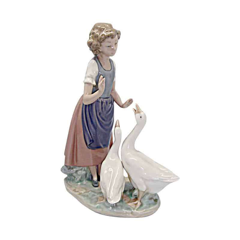 Nao Girl with Ducks Figurine
