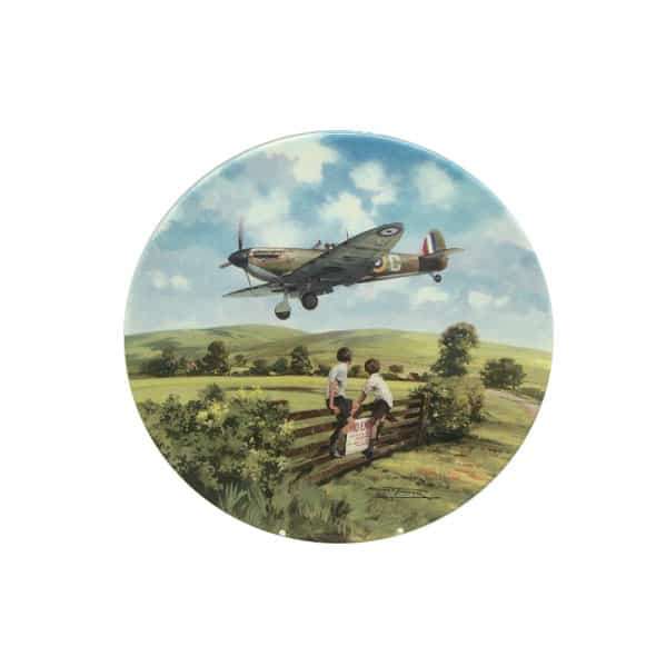 Royal Doulton Heroes of the Sky Spitfire Coming Home Plate