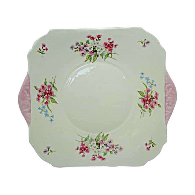 Shelley Stocks Pattern Cake Plate