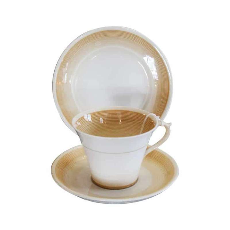 Shelley Brown Swirls Pattern Brown Trio