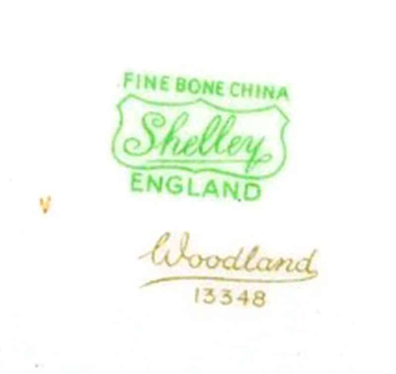Shelley Woodlands Pattern Large Cake Plate