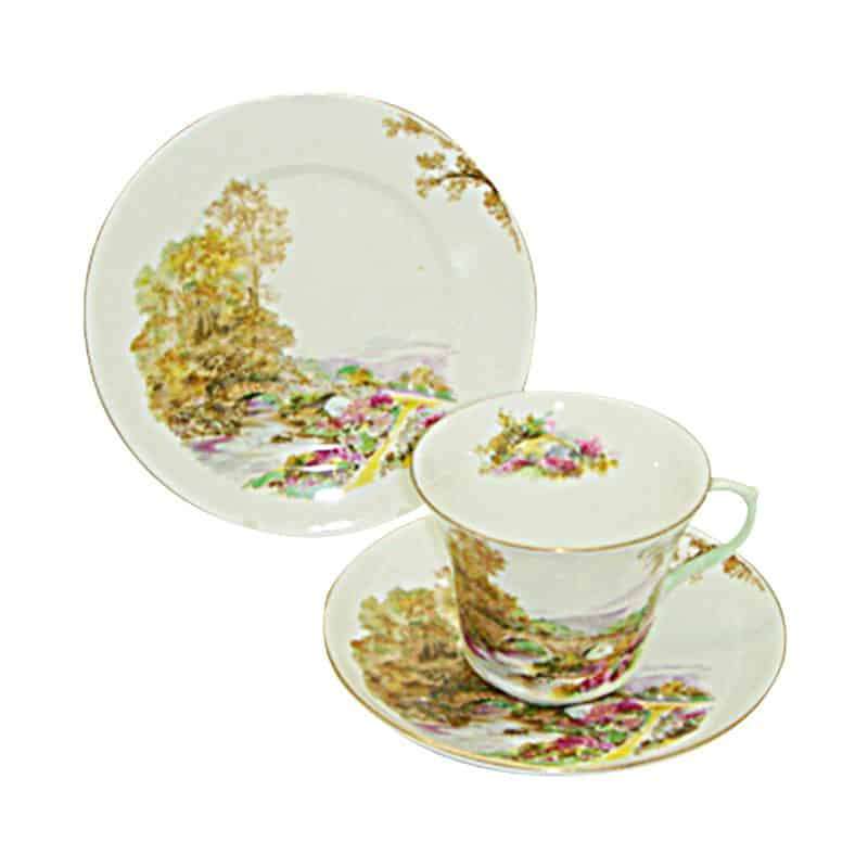 Shelley Heather Pattern Tea Trio