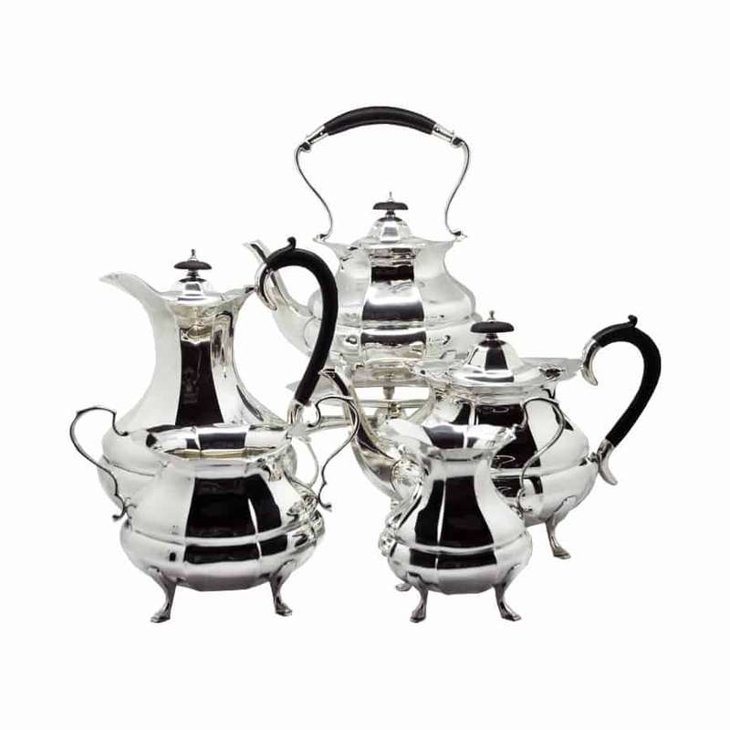 Hallmarked Silver 5 Piece Tea Set Sheffield 1946