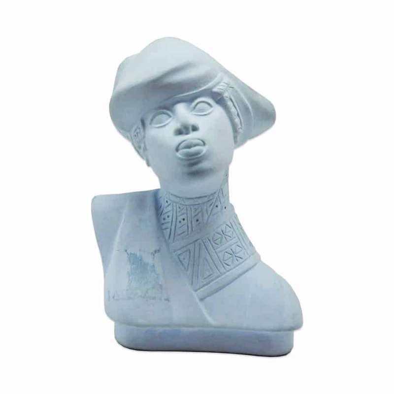 Kalahari Tribal Woman Blue Bust In Blue