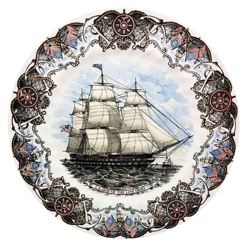 Currier and Ives U.S Ship of the Line Ohio by Churchill