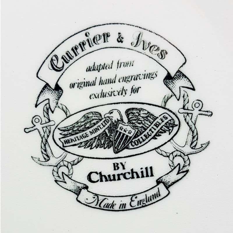 Currier and Ives Theoxena Plate by Churchill